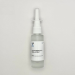 Glutathione 27% nasal spray bottle on a light gray background